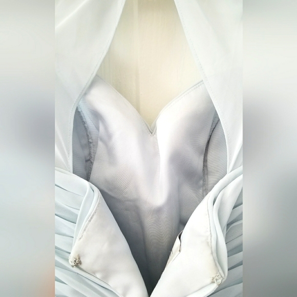 Azazie Bridesmaid/Wedding Guest Dress in Mist (Light Blue) A8 - Picture 10 of 11